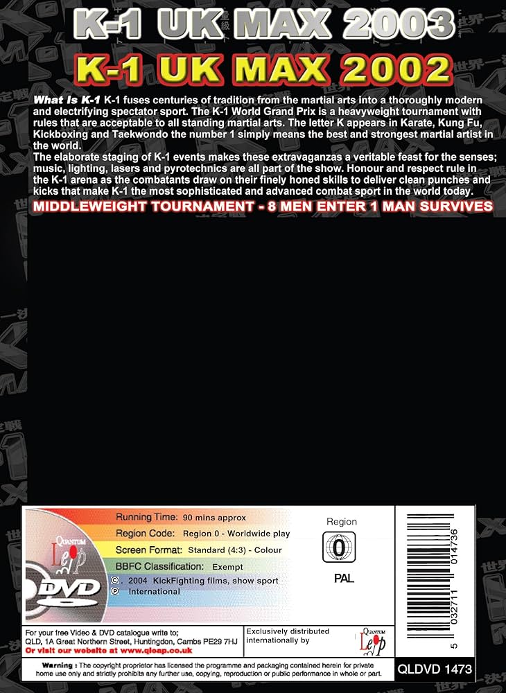 r1276 K-1 WGP 2003 in 大阪ドーム 開幕戦 DVD r1276 K-1 WGP 2003 in 大阪ドーム 開幕戦 DVD スポーツ